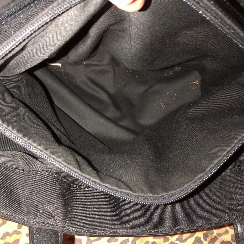 DKNY Donna Karen black Soft sided  Commuter Bag/ Briefcase Great shantung Fabric